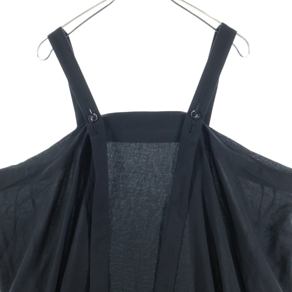 Y's(ワイズ) COTTON BOYLE VIYELLA SHOULDER STRAP DRESS コットンボイル ヴィエラ ショルダーストラップ ドレス ブラック レディース YP-D13-021