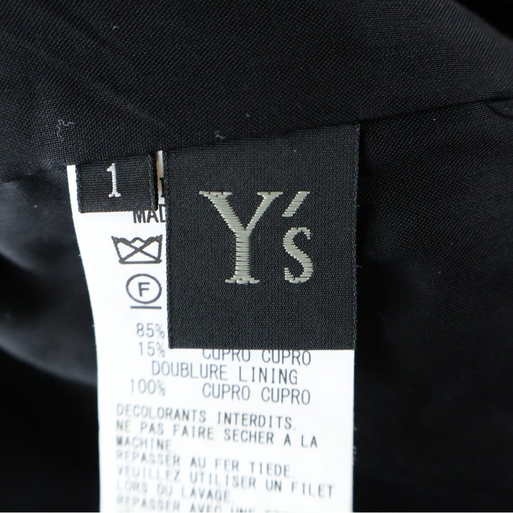 Y's(ワイズ) COTTON CUPRO PLAID PANTS コットンキュプラ チェック柄 サルエルパンツ ブラック レディース YD-P27-021