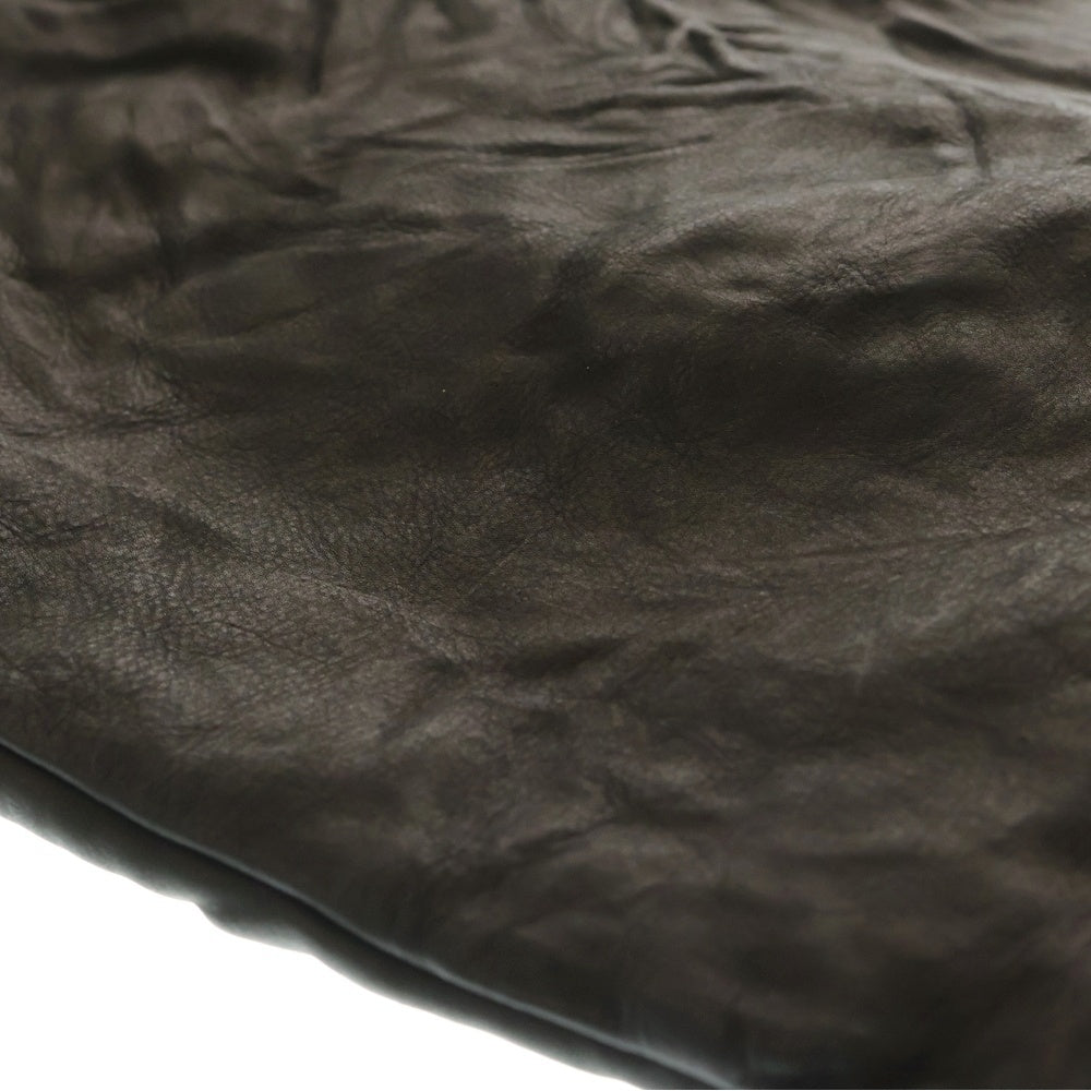 Y's(ワイズ) SOFT LEATHER SHOULDER BAG ソフトカウレザー ショルダーバッグ ブラック YM-I01-712