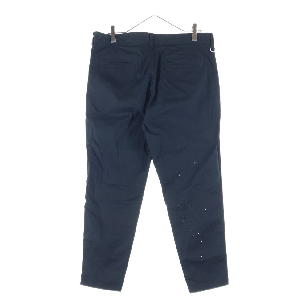 UNIFORM EXPERIMENT(ユニフォームエクスペリメント) 21SS CARROT FIT DRIPPING CHINO PANTS ペイントドリッピングチノパンツ ブラック UE-210026