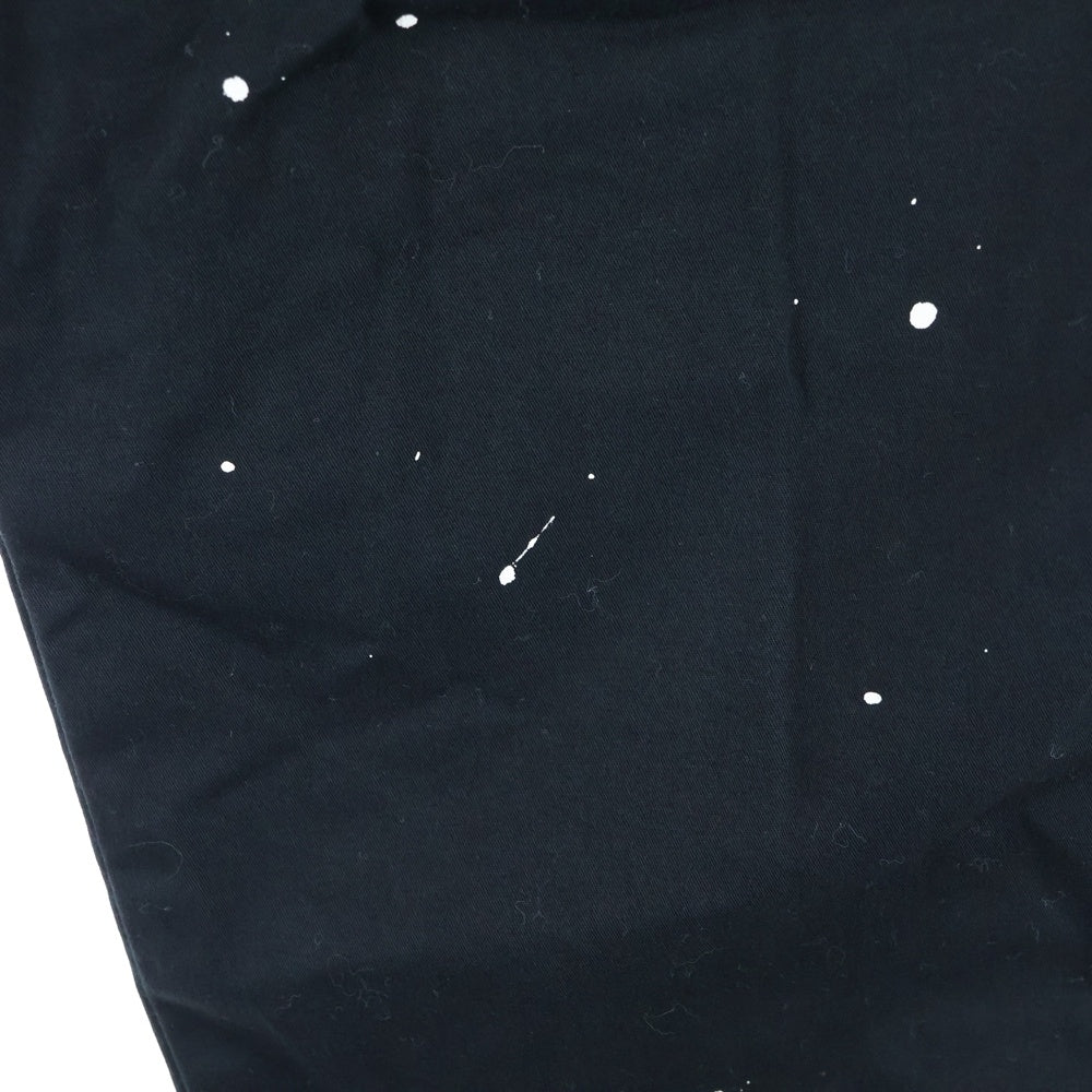 UNIFORM EXPERIMENT(ユニフォームエクスペリメント) 21SS CARROT FIT DRIPPING CHINO PANTS ペイントドリッピングチノパンツ ブラック UE-210026