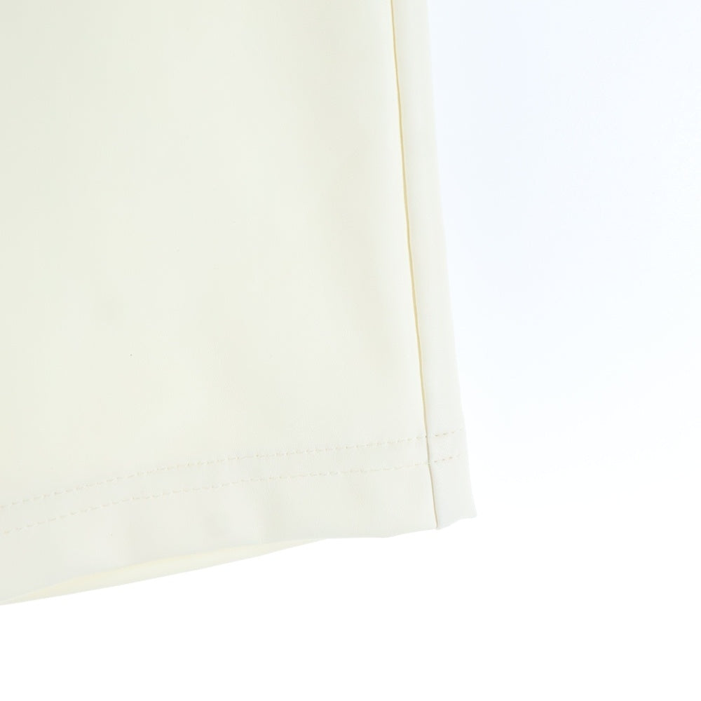 MM6 Maison Margiela(エムエムシックスメゾンマルジェラ) フェイクレザーパンツ レギンス スパッツ ホワイト レディース S52MU0104