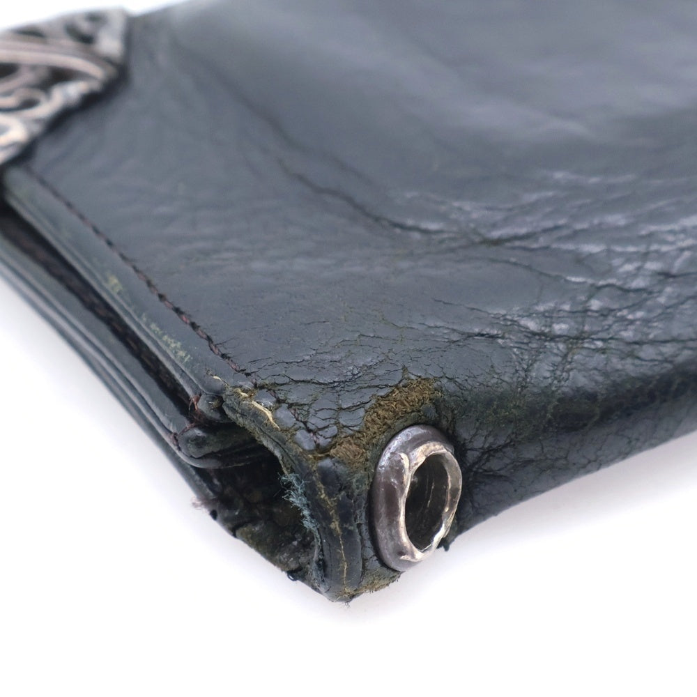 CHROME HEARTS(クロムハーツ) LNG SNGL FLD TIPS シングルフォールド レザーウォレット 財布 ブラック BCA380