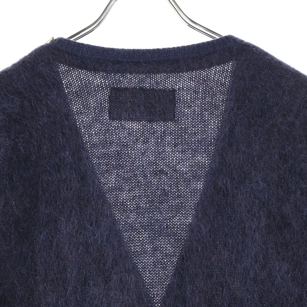 WACKO MARIA(ワコマリア) 23AW MARBLE MOHAIR KNIT CARDIGAN マーブルモヘアニット カーディガン セーター パープル 23FW-WMK-KN10