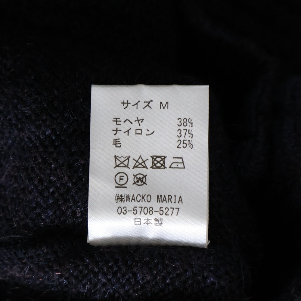 WACKO MARIA(ワコマリア) 23AW MARBLE MOHAIR KNIT CARDIGAN マーブルモヘアニット カーディガン セーター パープル 23FW-WMK-KN10