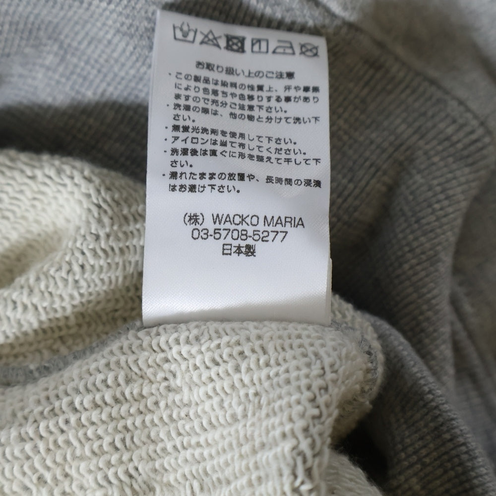WACKO MARIA(ワコマリア) 23AW HEAVY WEIGHT PULL OVER HOODED SWEAT SHIRT ヘビーウェイト プルオーバーフーデッドスウェットシャツ パーカー グレー 23FW-WMC-SS03