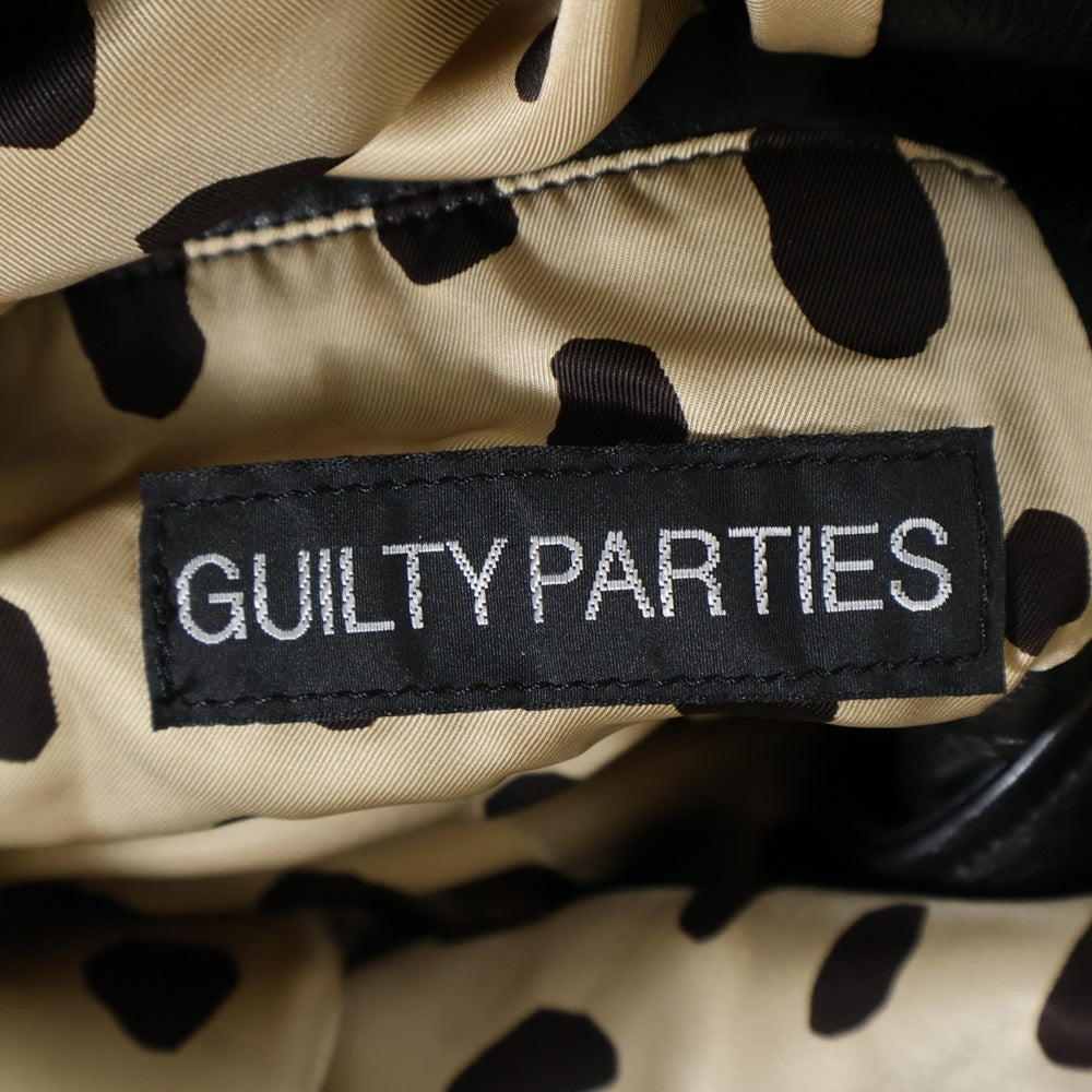 WACKO MARIA(ワコマリア) 24SS LEATHER CAR COAT TYPE-2 レオパード レザーカーコート ジャケット ブラック 24SS-WMO-CO02