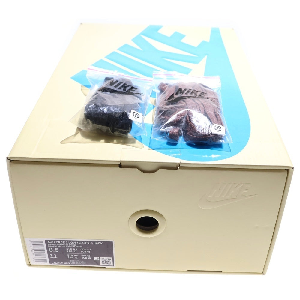 NIKE(ナイキ) ×Travis Scott AIR FORCE 1 LOW CACTUS JACK トラヴィススコット エアフォース1 カクタス ジャック ローカットスニーカー US9.5/27.5cm CN2405-900