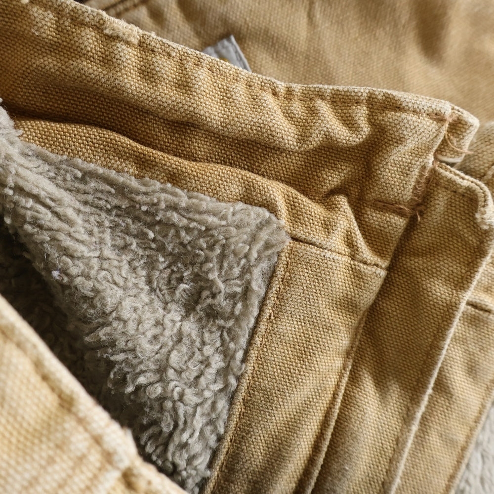 CARHARTT(カーハート) WASHED DUCK SHERPA LINED JACKET ウォッシュドダックシェルパラインドジャケット 裏地ボア ジップアップフーデッドジャケット ブラウン 0J4392-M