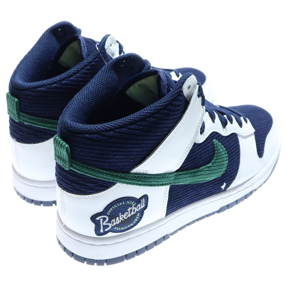 NIKE(ナイキ) DUNK HIGH PRM EMB ダンク ハイカットスニーカー ホワイト/ネイビー US9.5/27.5cm DH0953-400