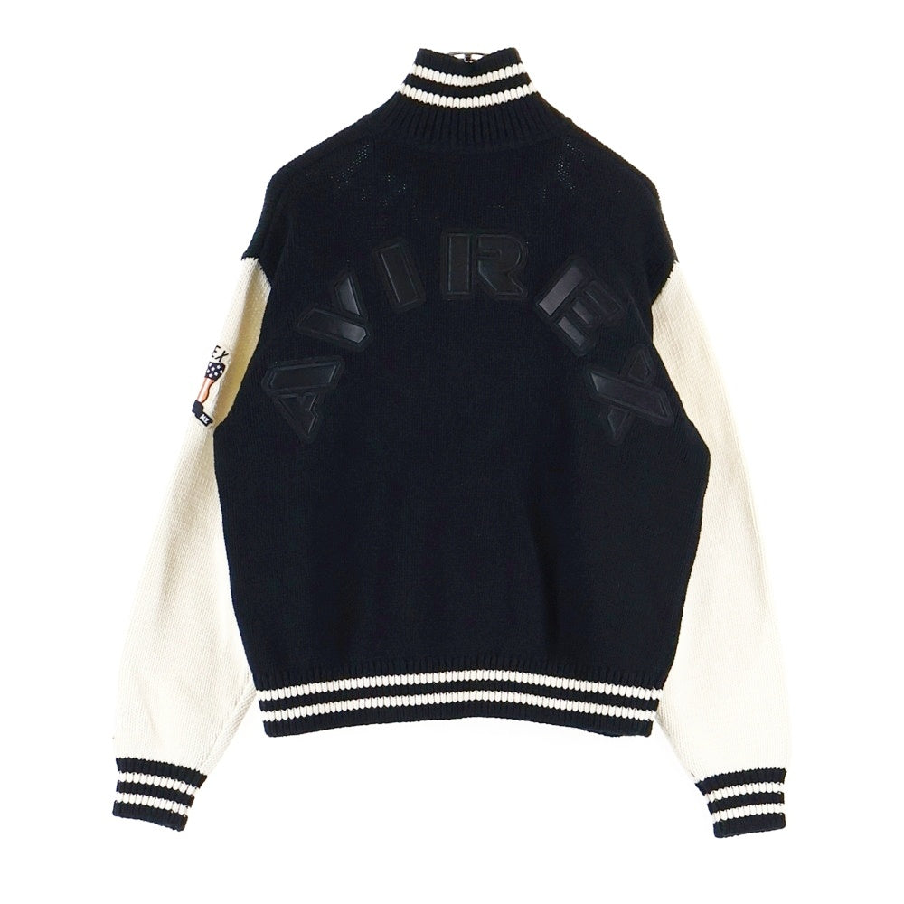 KITH(キス) 24AW ×AVIREX FOR THE NEW YORK KNICKS WYONA FULL ZIP SWEATER 'BLACK' アビレックス ニューヨーク ニックス ウェイオナ フルジップ ニットセーター KHM032708