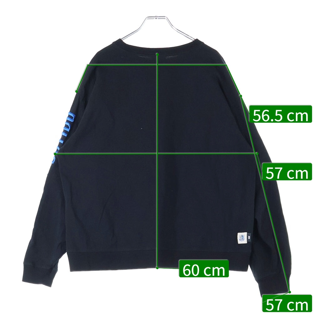 WIND AND SEA(ウィンダンシー) 24AW ×NBA Dallas Mavericks ダラス マーベリックス エヌビーエー ロゴエンブロイダリー ロングスリーブ 長袖Tシャツ ブラック/ブルー WDS-G-NBAB-24-Q3-04