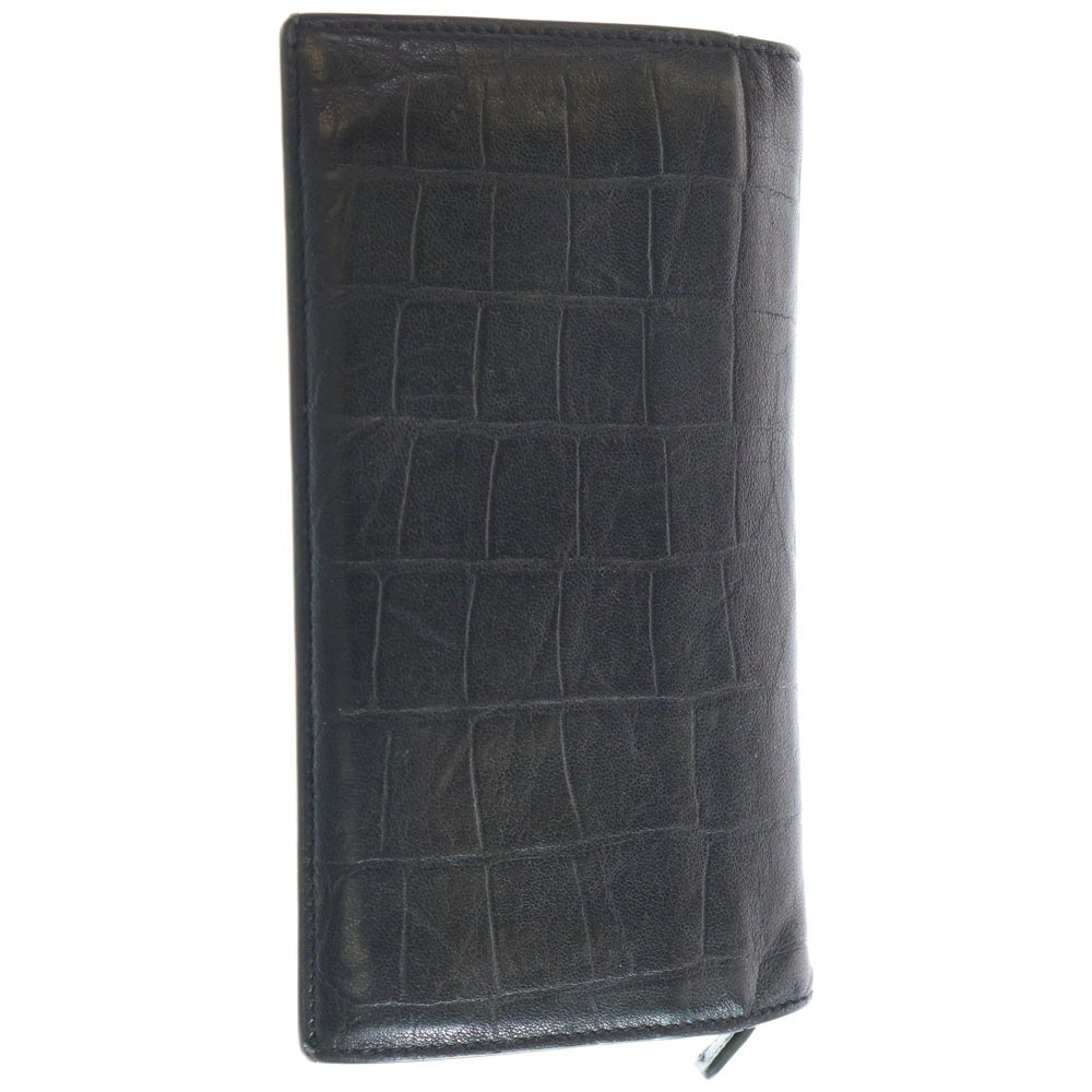 YVES SAINT LAURENT(イヴサンローラン) クロコ型押し ロゴプレート