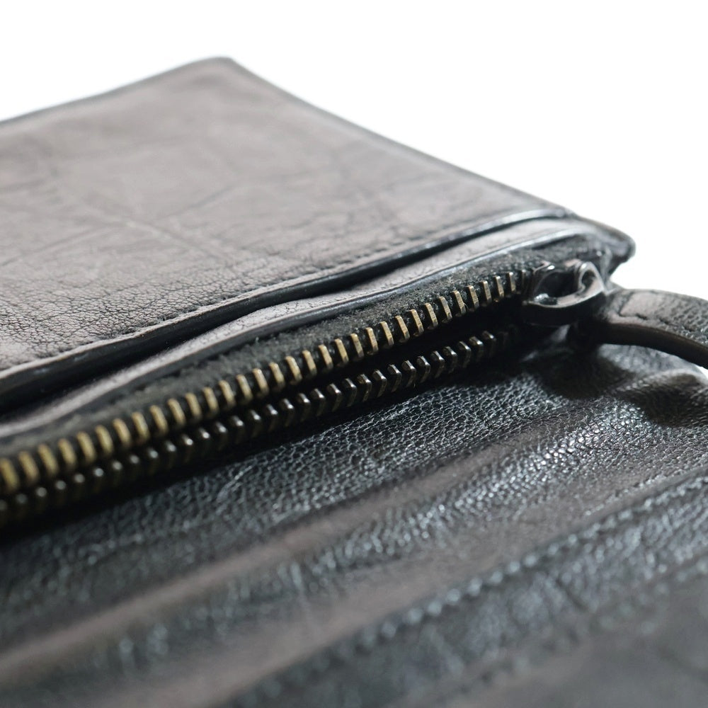 YVES SAINT LAURENT(イヴサンローラン) クロコ型押し ロゴプレート