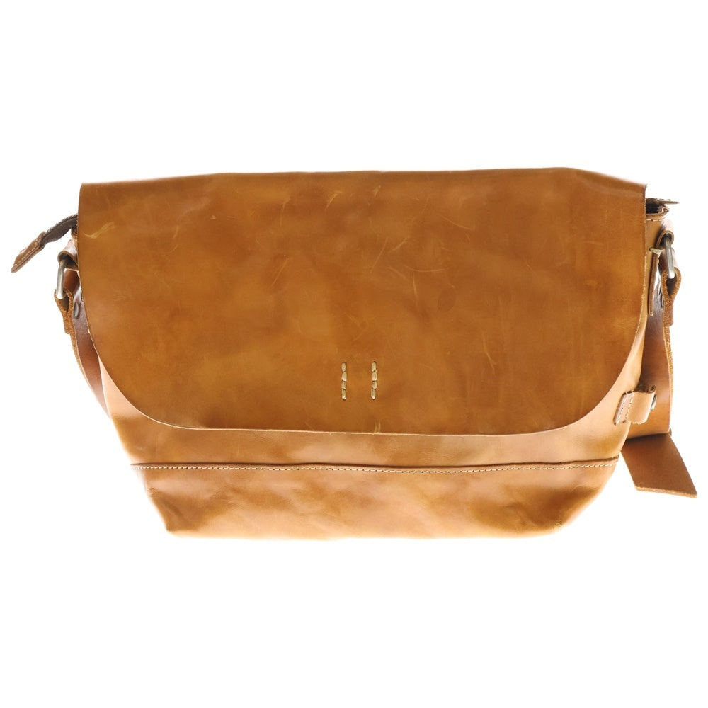 NO BRAND(ノーブランド) H 1203 MANO FECE マノフェス レザー ショルダーバッグ ブラウン