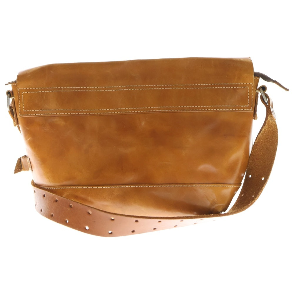 NO BRAND(ノーブランド) H 1203 MANO FECE マノフェス レザー ショルダーバッグ ブラウン