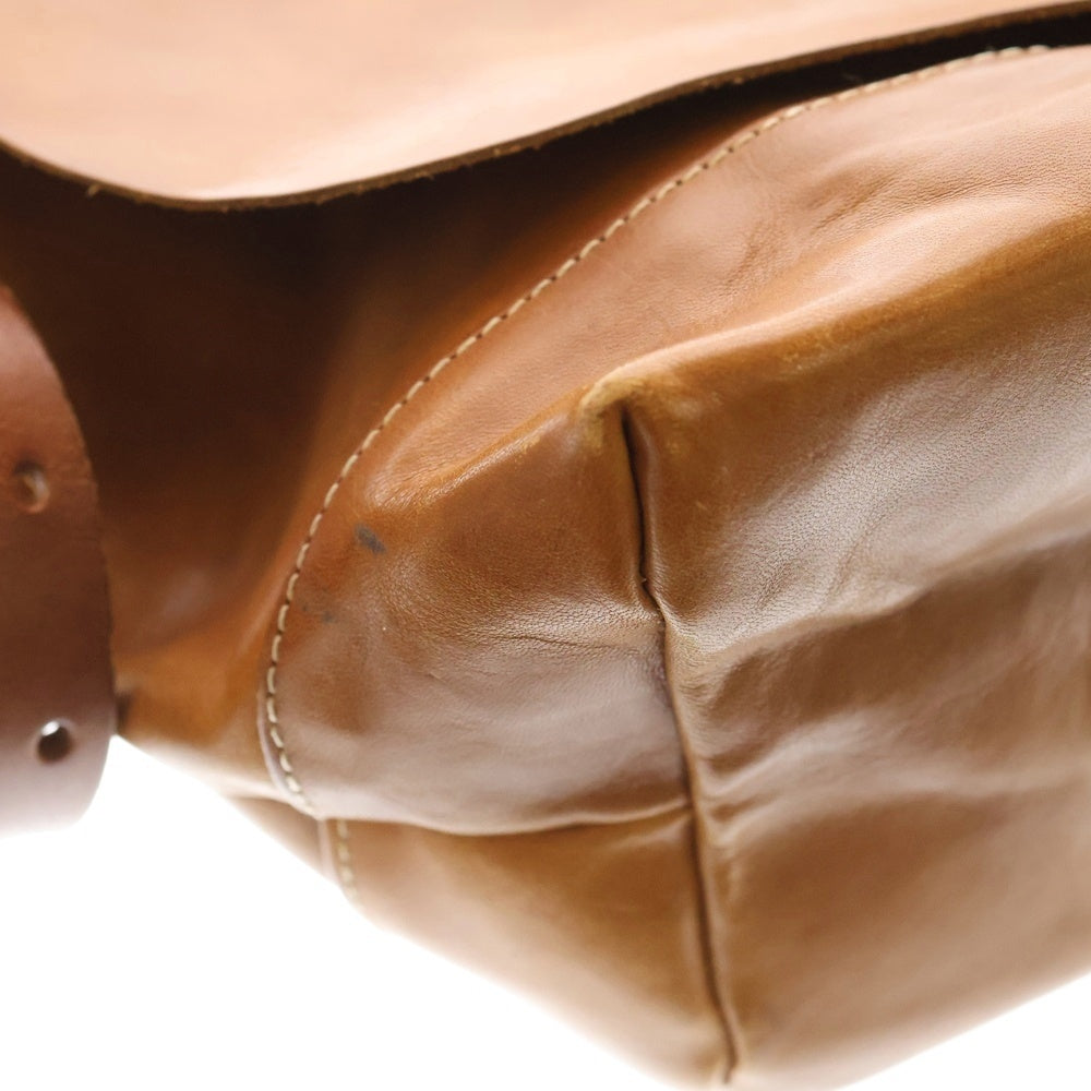 NO BRAND(ノーブランド) H 1203 MANO FECE マノフェス レザー ショルダーバッグ ブラウン