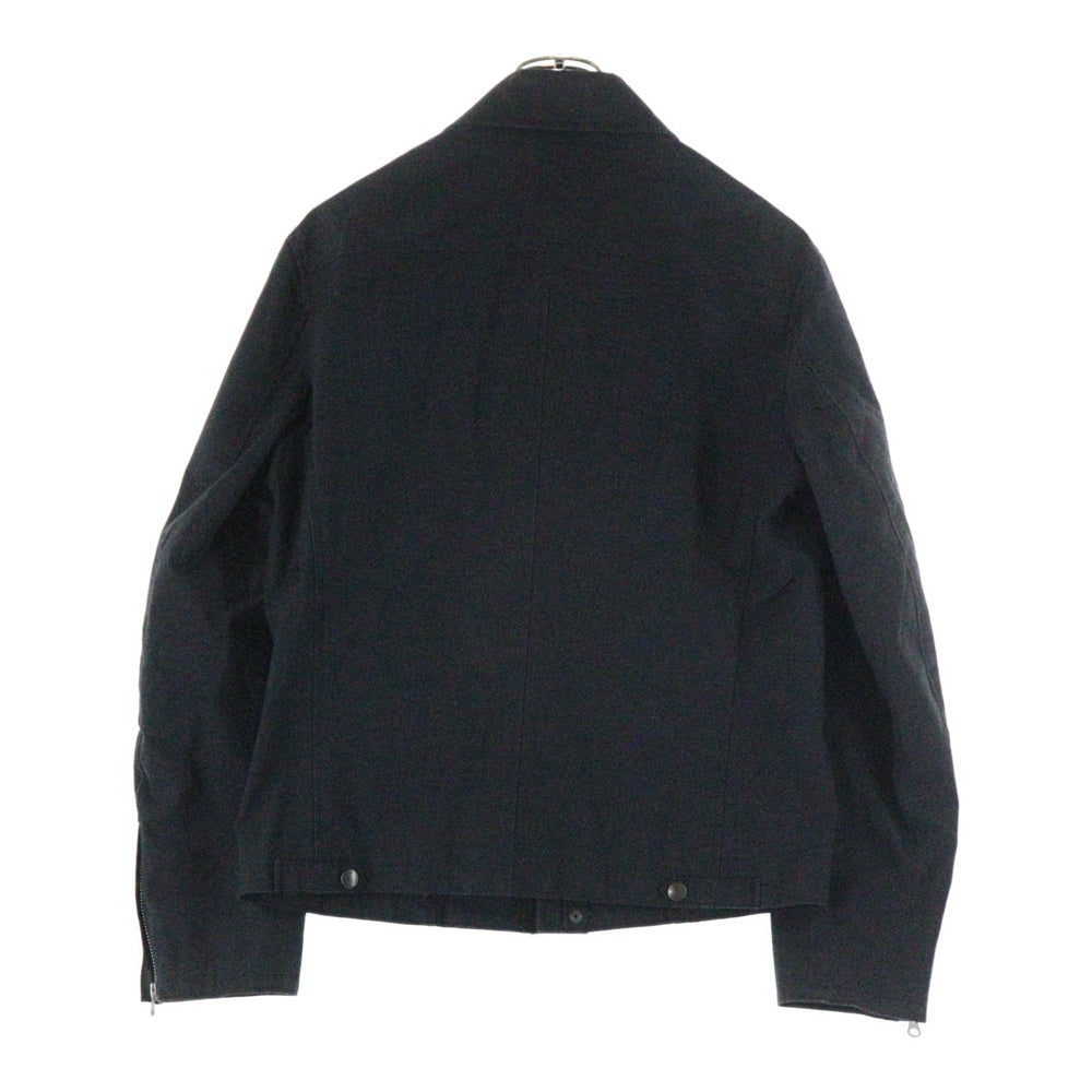 HIGH STREET(ハイストリート) ジップアップ コットン ジャケット ブラック HBL-6502