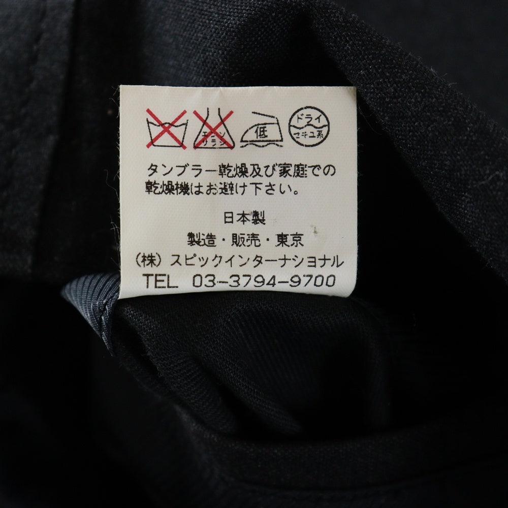 HIGH STREET(ハイストリート) ジップアップ コットン ジャケット ブラック HBL-6502