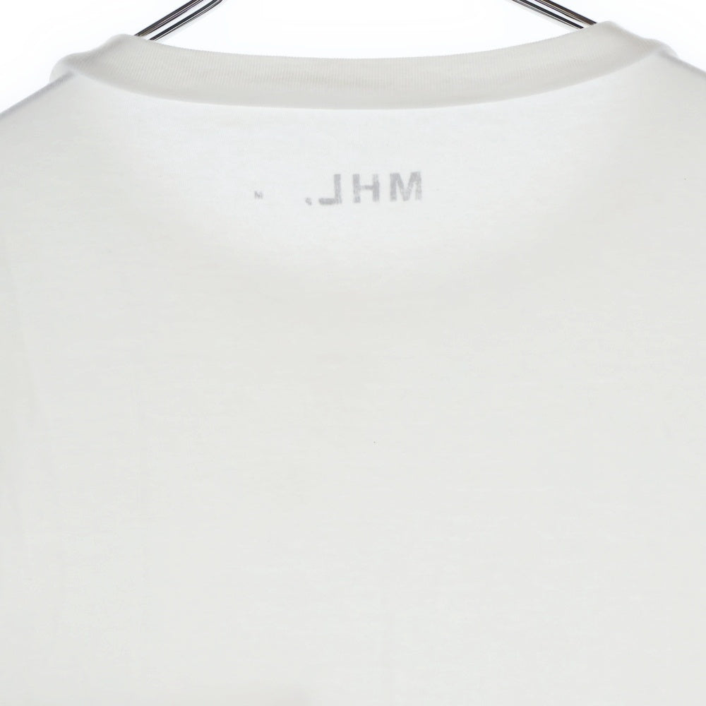 MARGARET HOWELL(マーガレットハウエル) クルーネック 半袖ポケットTシャツ カットソー ホワイト 596-0166512