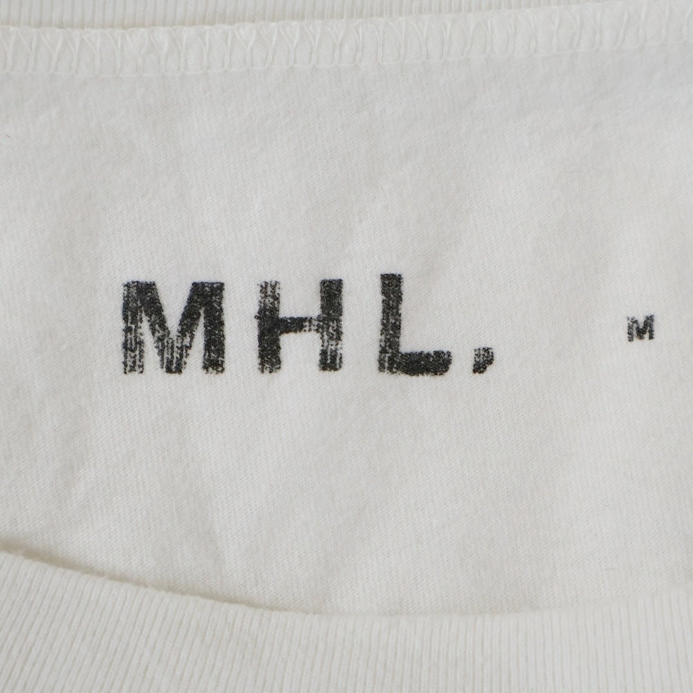 MARGARET HOWELL(マーガレットハウエル) クルーネック 半袖ポケットTシャツ カットソー ホワイト 596-0166512