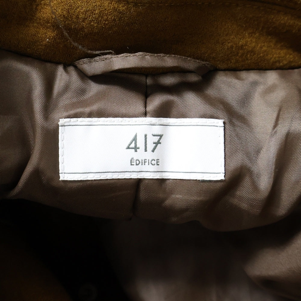 417 by EDIFICE(417バイエディフィス) ウール スナップボタン ジャケット ブラウン 17-011-312-1014-4-0