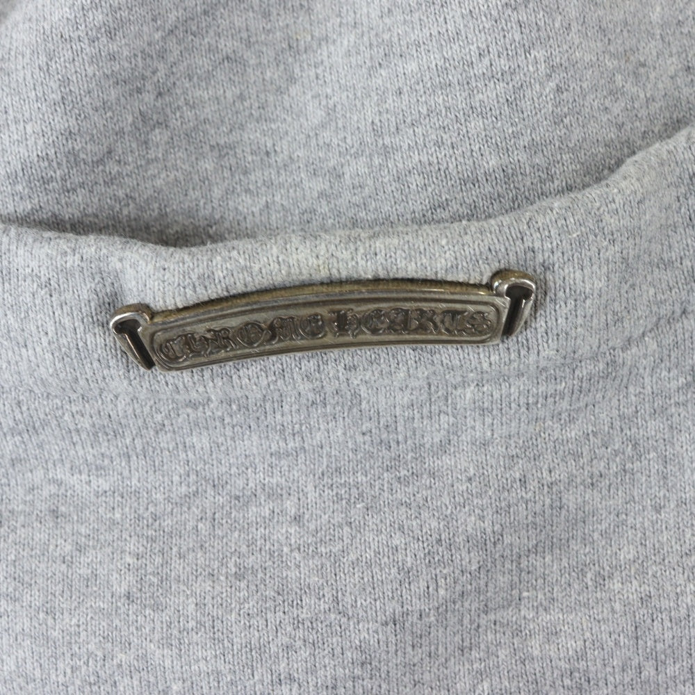 CHROME HEARTS(クロムハーツ) Y NOT CEMETERY CROSS PATCH SWEAT SHORTS レザーセメタリークロスパッチ スウェットショーツ ハーフパンツ グレー