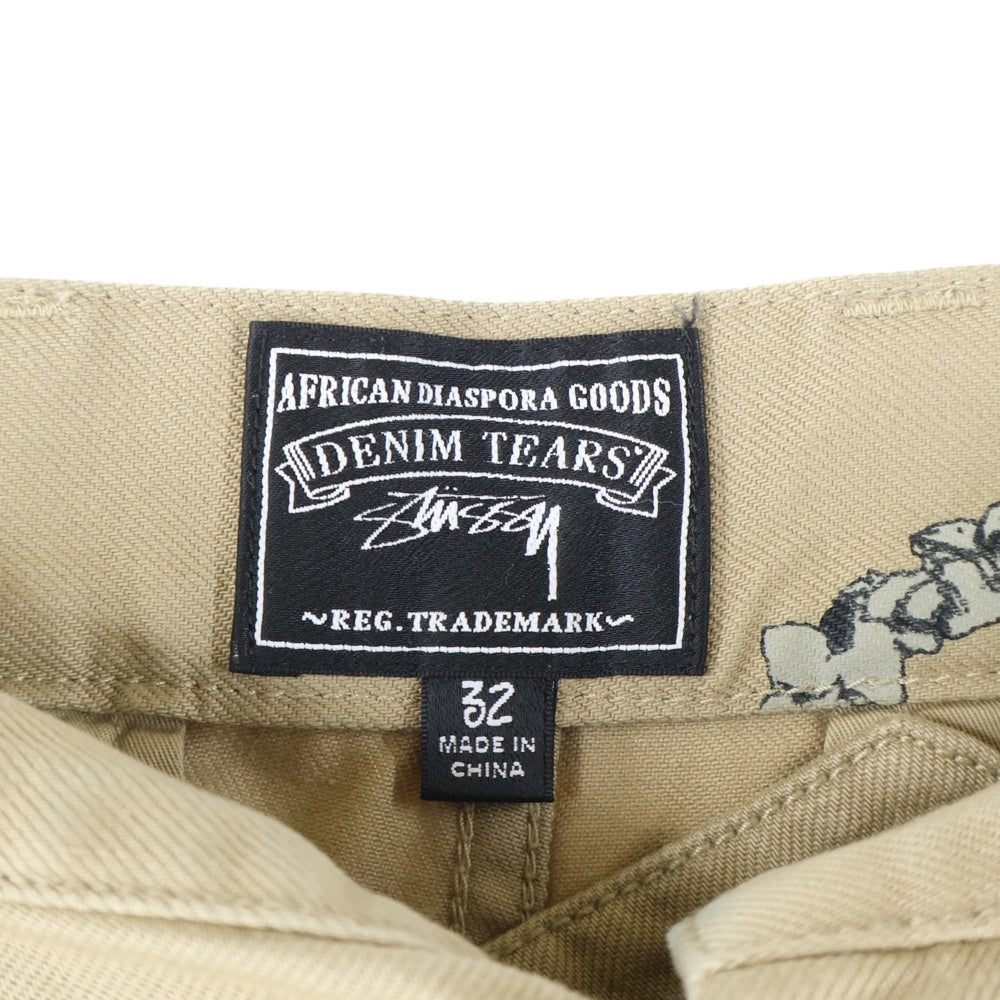 STUSSY(ステューシー) ×DENIM TEARS SS WREATH CHINO デニムティアーズ リース チノパンツ ベージュ