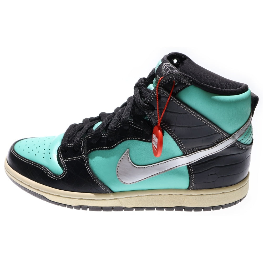 NIKE SB(ナイキエスビー) ×DIAMOND SUPPLY DUNK HIGH PREMIUM SB ダイヤモンドサプライ ダンク プレミアム ハイカットスニーカー ブラック/ブルーUS9.5/27.5cm 653599-400