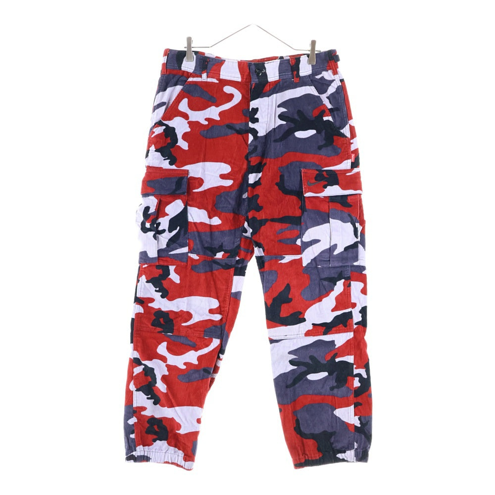 SUPREME(シュプリーム) 22SS ×NIKE Arc Corduroy Cargo Pant Red Camo ナイキ アーク コーデュロイ カーゴ パンツ レッド カモ マルチカラー DM1780-689