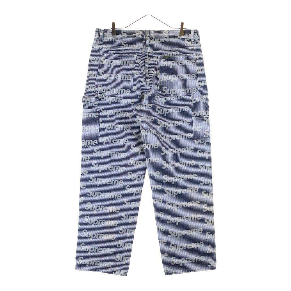 SUPREME(シュプリーム) 24SS ×Denim Painter Pant ペインター ストライプジップフライデニムパンツ ホワイト/インディゴ