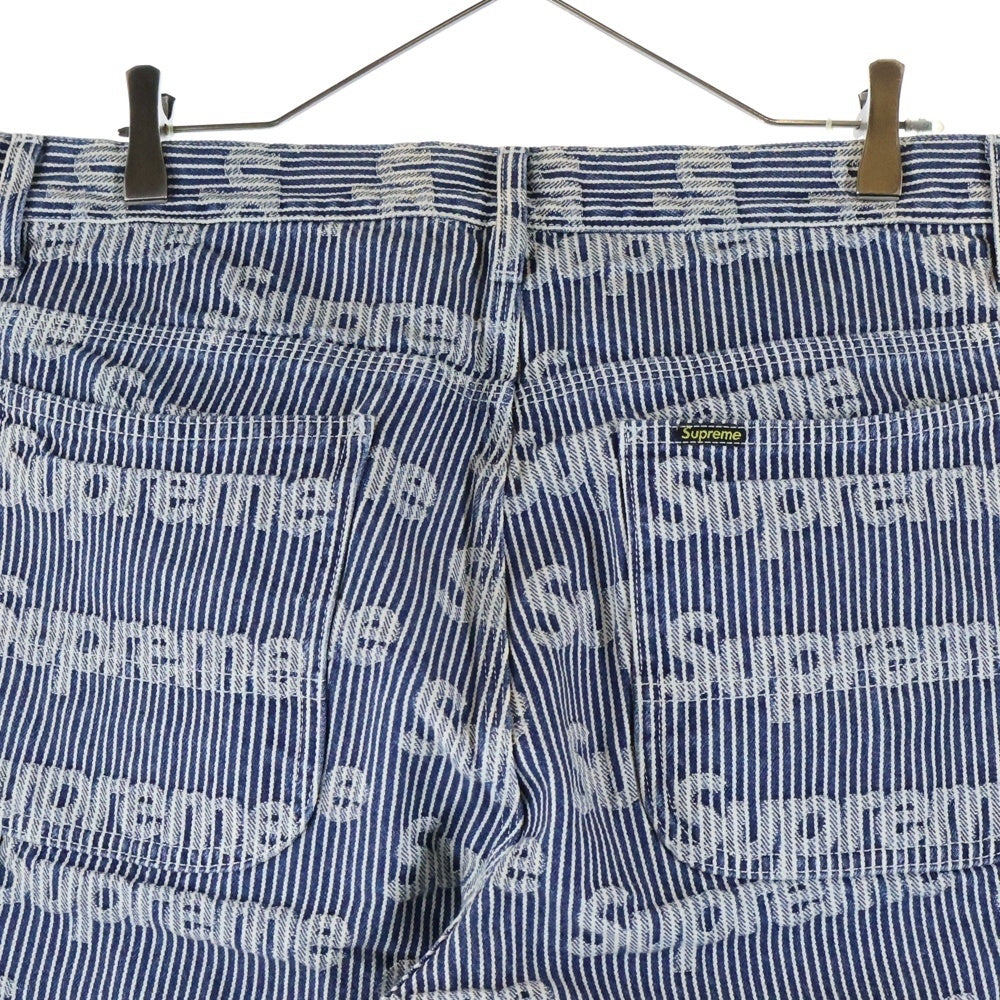 SUPREME(シュプリーム) 24SS ×Denim Painter Pant ペインター ストライプジップフライデニムパンツ ホワイト/インディゴ
