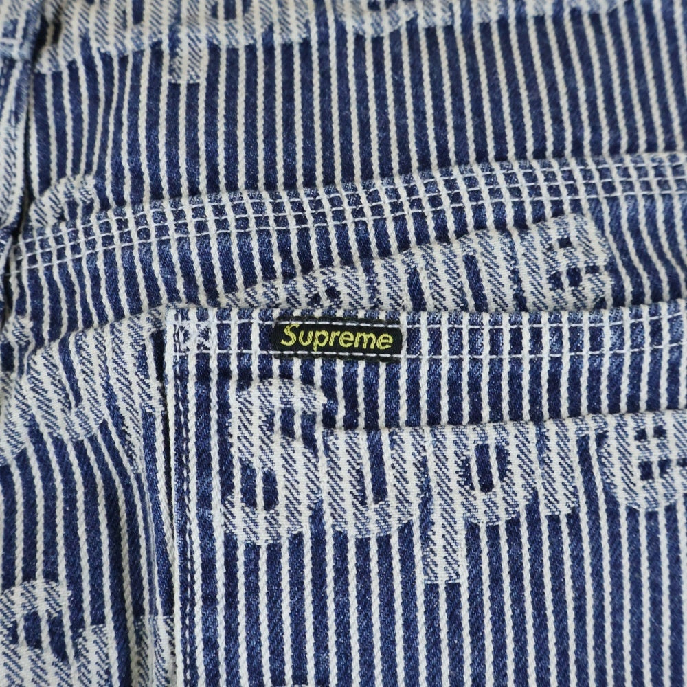 SUPREME(シュプリーム) 24SS ×Denim Painter Pant ペインター ストライプジップフライデニムパンツ ホワイト/インディゴ