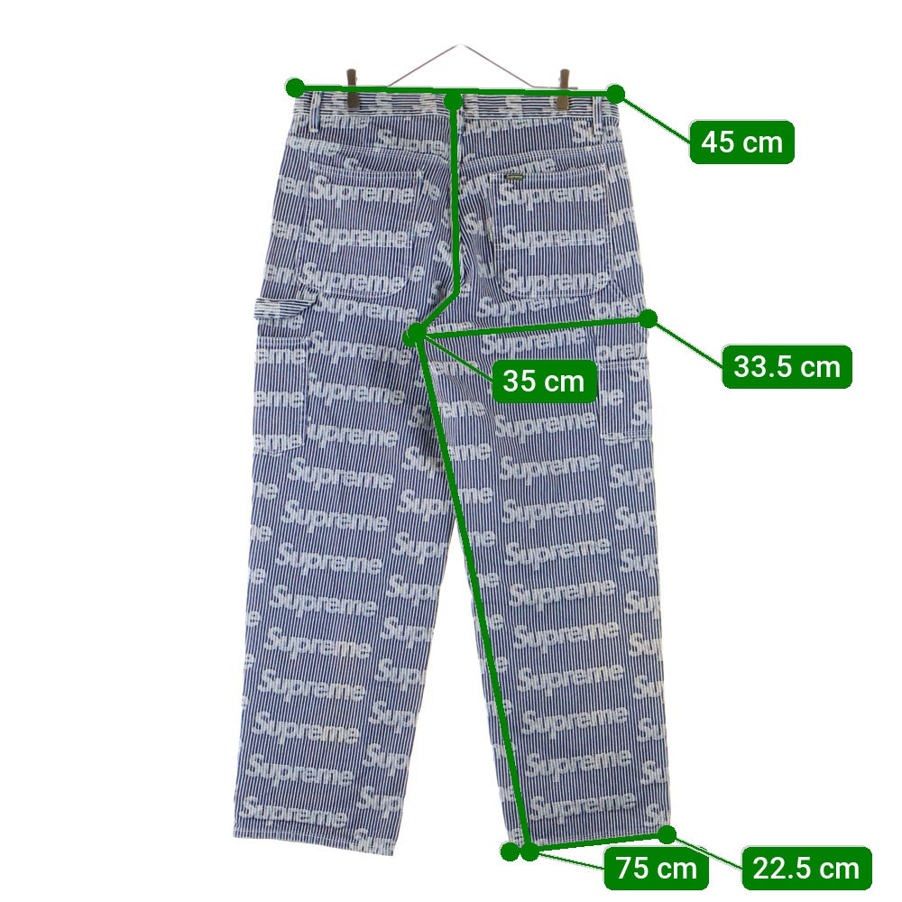 SUPREME(シュプリーム) 24SS ×Denim Painter Pant ペインター ストライプジップフライデニムパンツ ホワイト/インディゴ