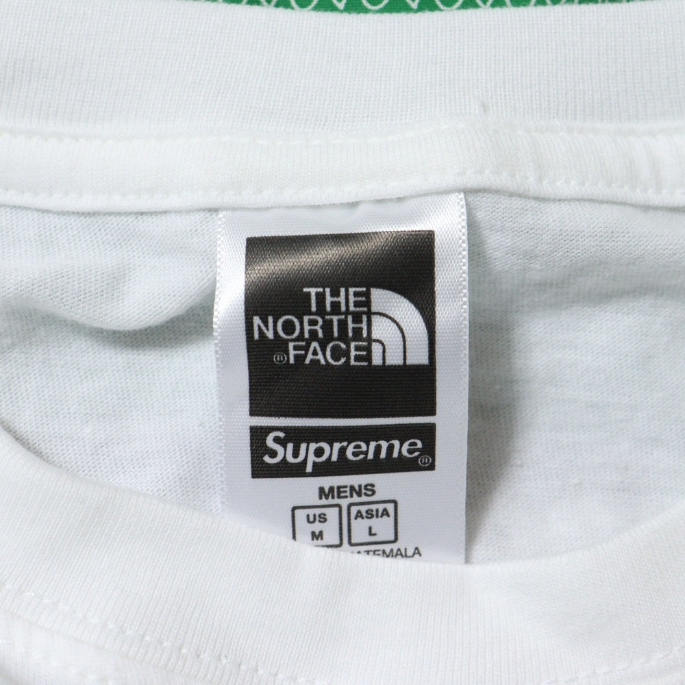SUPREME(シュプリーム) 22SS ×THE NORTH FACE Bandana S/S Tee ザノースフェイス バンダナ クルーネック半袖Tシャツ カットソー ホワイト/グリーン NT02209I