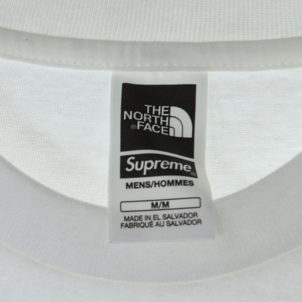 SUPREME(シュプリーム) 23SS ×THE NORTH FACE Printed Pocket Tee ザ ノースフェイス ポケット ロゴプリント 半袖Tシャツカットソー ホワイト NT02309I