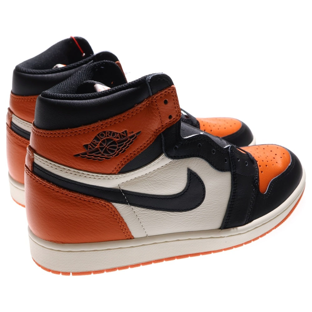 NIKE(ナイキ) AIR JORDAN 1 RETRO HIGH OG BLACK TOE REIMAGINED エア ジョーダン 1 シャッタードバックボード ハイカットスニーカー オレンジ/ブラック US10/28cm DZ5485-008