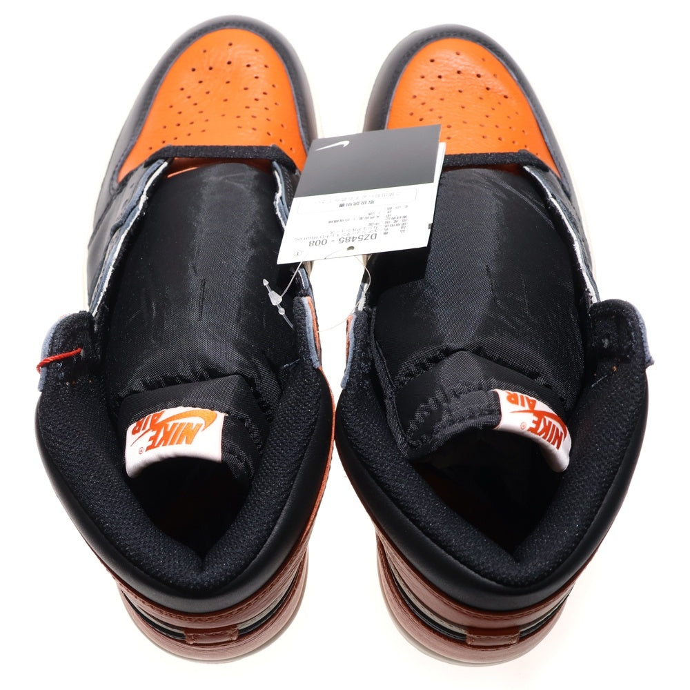 NIKE(ナイキ) AIR JORDAN 1 RETRO HIGH OG BLACK TOE REIMAGINED エア ジョーダン 1 シャッタードバックボード ハイカットスニーカー オレンジ/ブラック US10/28cm DZ5485-008