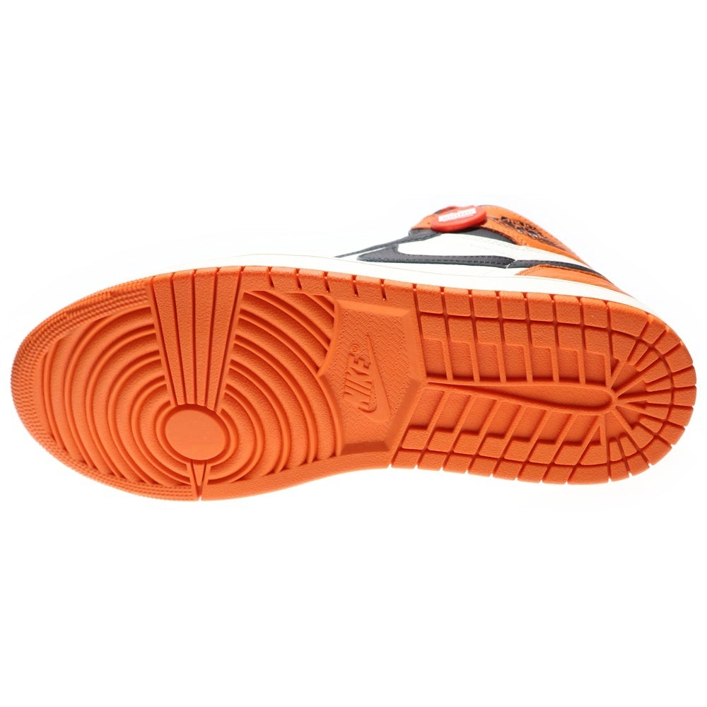 NIKE(ナイキ) AIR JORDAN 1 RETRO HIGH OG BLACK TOE REIMAGINED エア ジョーダン 1 シャッタードバックボード ハイカットスニーカー オレンジ/ブラック US10/28cm DZ5485-008