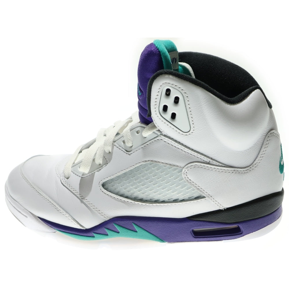 NIKE(ナイキ) AIR JORDAN 5 RETRO Grape エアジョーダン 5 パープル/ホワイト ハイカットスニーカー US10/28cm HQ7978-100