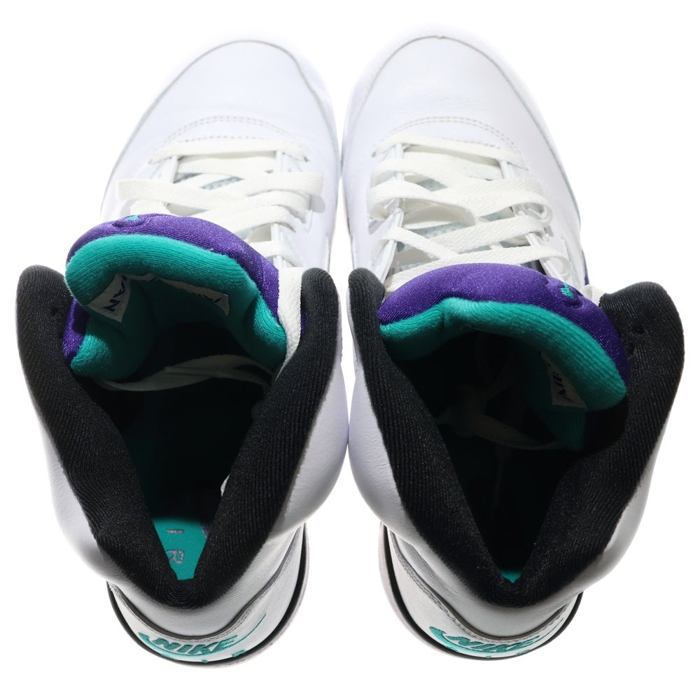 NIKE(ナイキ) AIR JORDAN 5 RETRO Grape エアジョーダン 5 パープル/ホワイト ハイカットスニーカー US10/28cm HQ7978-100