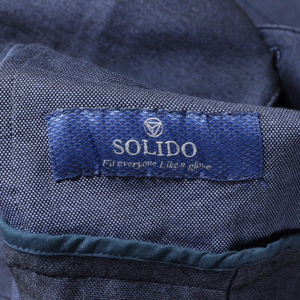 SOLIDO(ソリード) ポリコットン シングルテーラードジャケット ネイビー 16S444