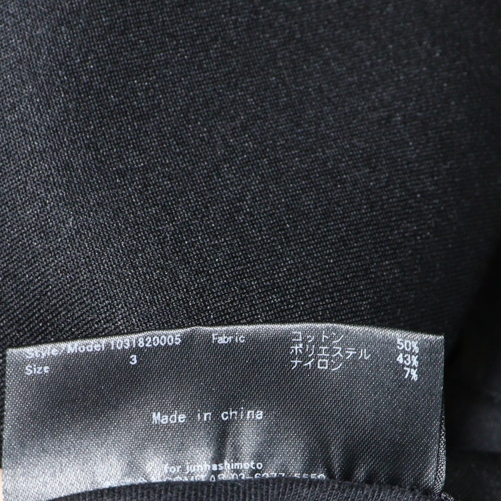 jun hashimoto(ジュンハシモト) ポリコットン ダブルテーラードジャケット ブラック 1031820005