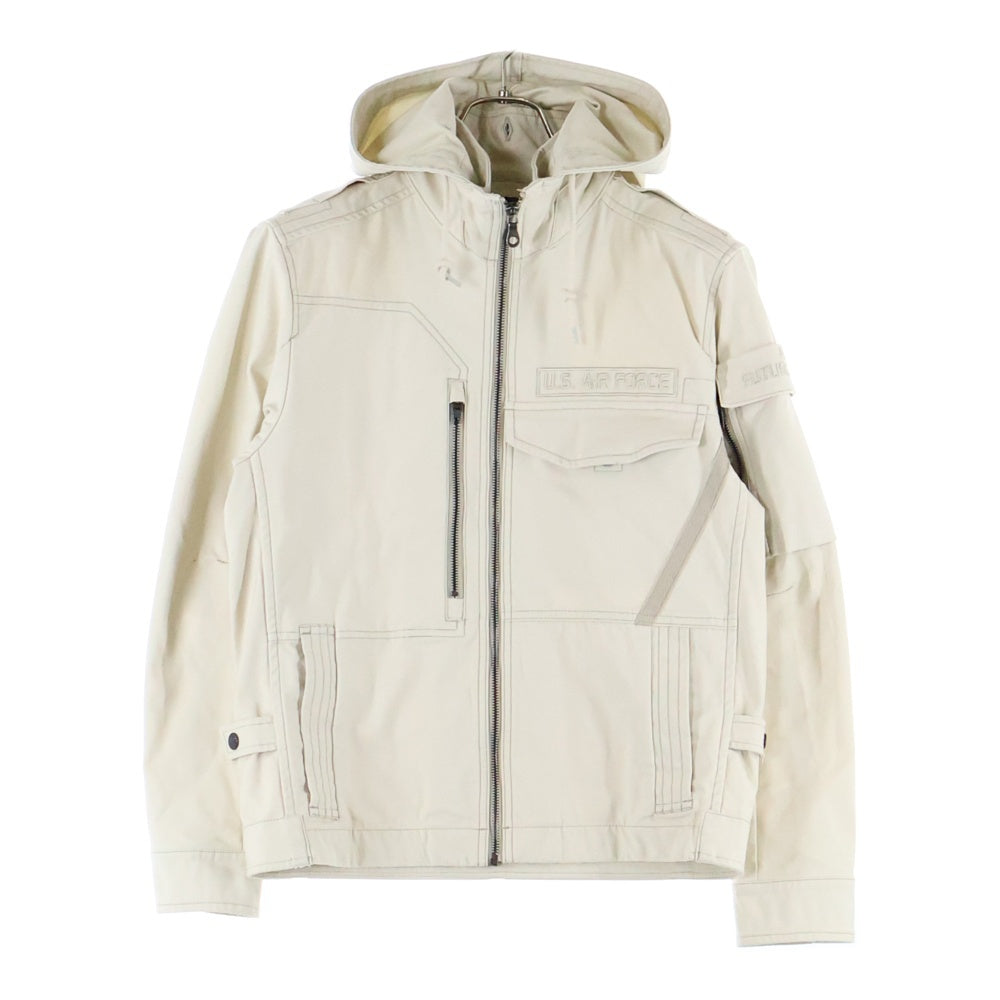 AVIREX(アヴィレックス) COOLMAX MILITARY CUSTOM JACKET クールマックス ミリタリー カスタム フーデッドジャケット アイボリー 6112099