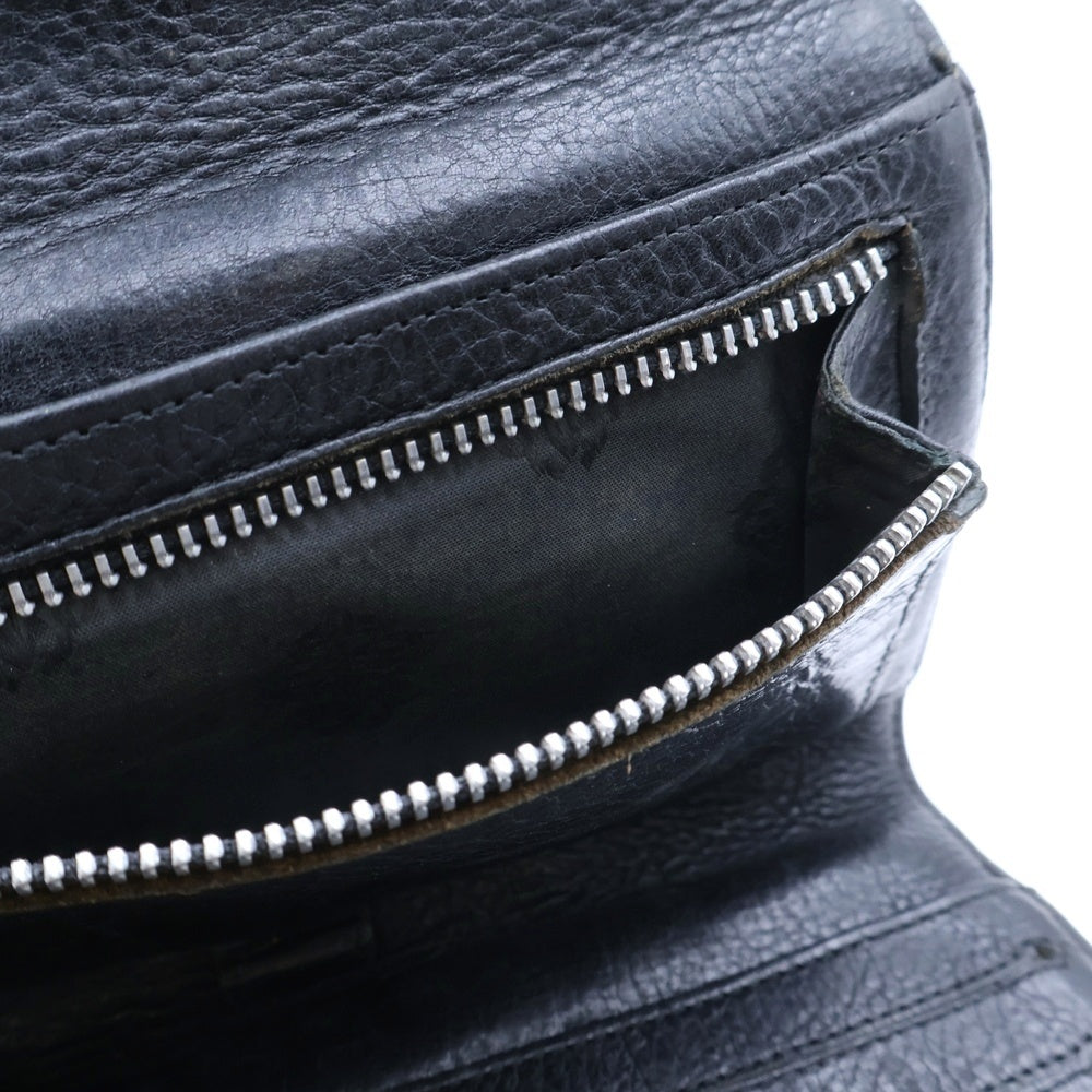 CHROME HEARTS(クロムハーツ) WAVE4 QLT 3SNP #4ウェーブ キルティング レザーウォレット 長財布 ブラック