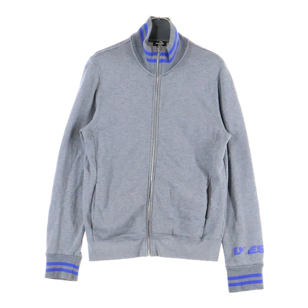 DIESEL(ディーゼル) アームロゴプリント スウェット ジップアップジャケット グレー