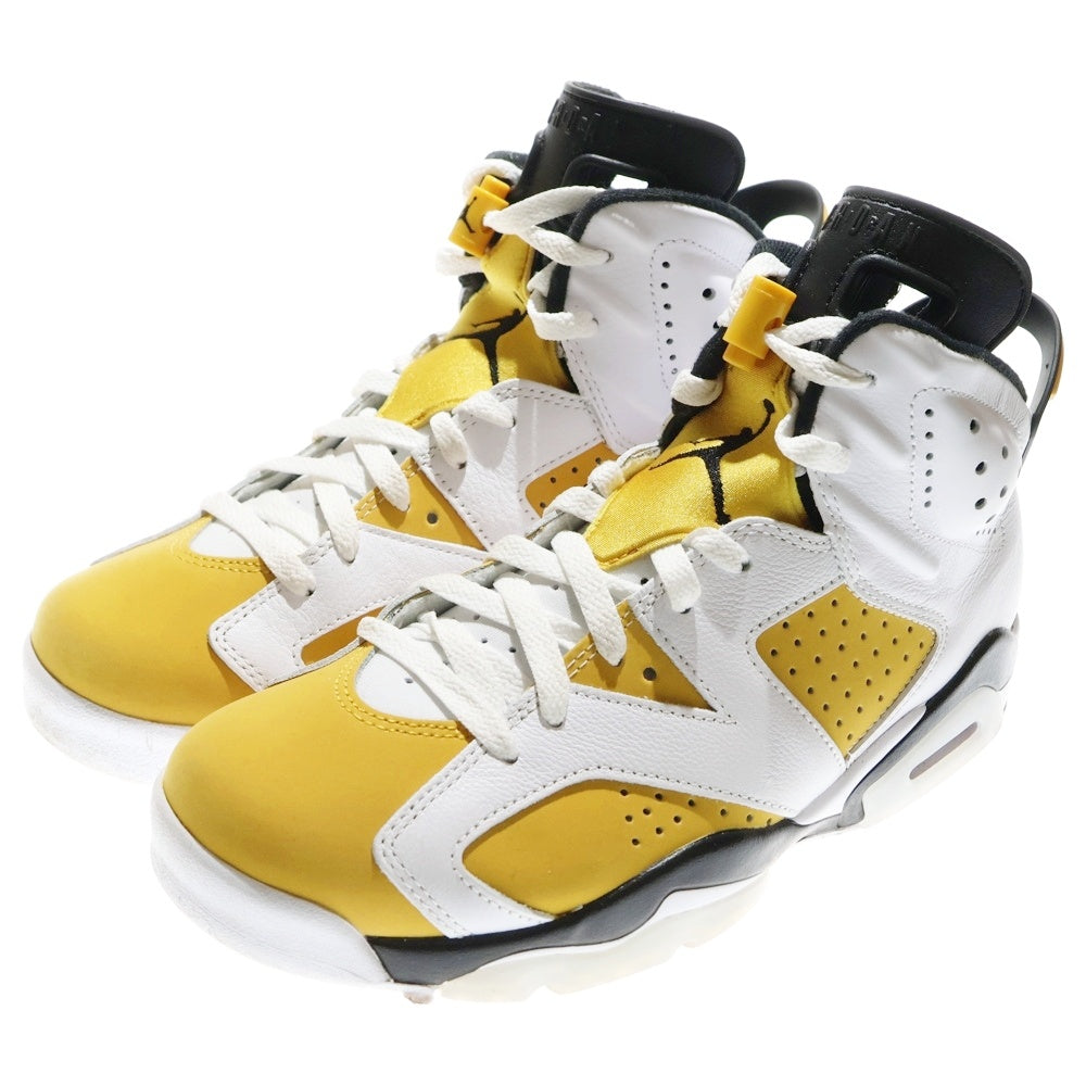NIKE(ナイキ) AIR JORDAN 6 RETRO Yellow Ochre エアジョーダン 6 イエローオークル ハイネックカットスニーカー ホワイト/イエロー US9/27cm CT8529-170