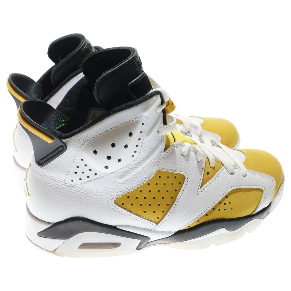 NIKE(ナイキ) AIR JORDAN 6 RETRO Yellow Ochre エアジョーダン 6 イエローオークル ハイネックカットスニーカー ホワイト/イエロー US9/27cm CT8529-170