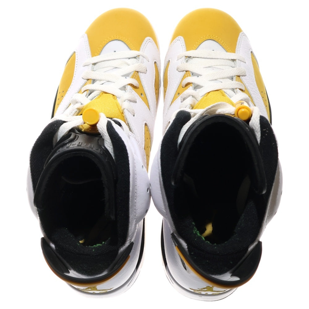 NIKE(ナイキ) AIR JORDAN 6 RETRO Yellow Ochre エアジョーダン 6 イエローオークル ハイネックカットスニーカー ホワイト/イエロー US9/27cm CT8529-170