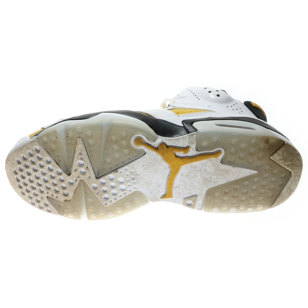 NIKE(ナイキ) AIR JORDAN 6 RETRO Yellow Ochre エアジョーダン 6 イエローオークル ハイネックカットスニーカー ホワイト/イエロー US9/27cm CT8529-170